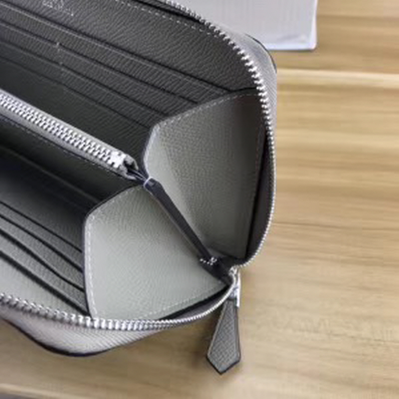  Hermes 에르메스 여성용 소가죽 장지갑 그레이