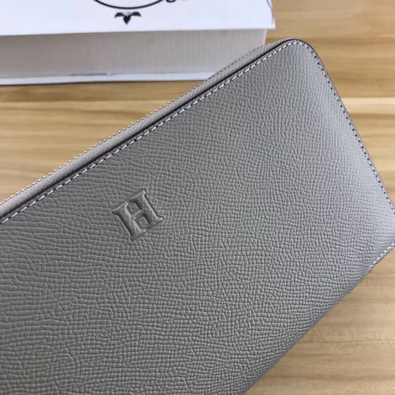  Hermes 에르메스 여성용 소가죽 장지갑 그레이