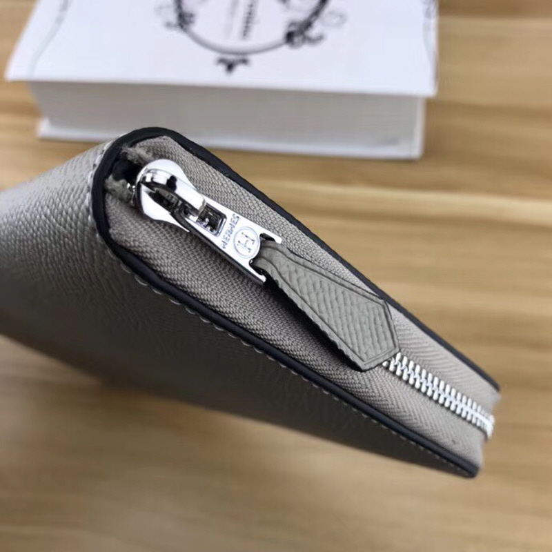  Hermes 에르메스 여성용 소가죽 장지갑 그레이