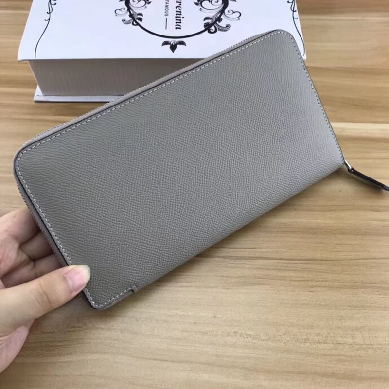  Hermes 에르메스 여성용 소가죽 장지갑 그레이
