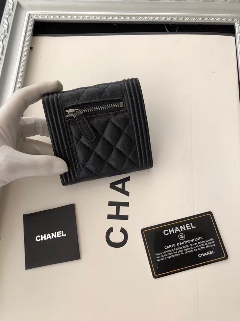 Chanel 2020 여성용 보이 지갑 블랙