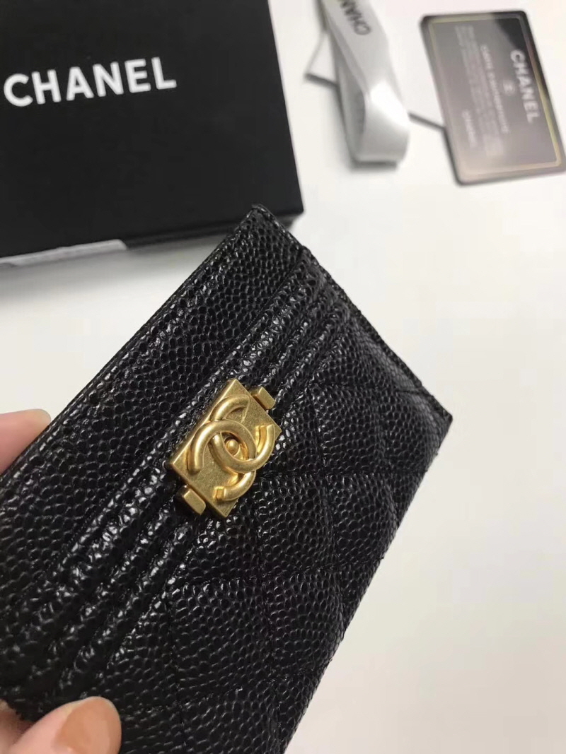Chanel 2020 여성용 보이 엔틱 카드홀더 금장,은장