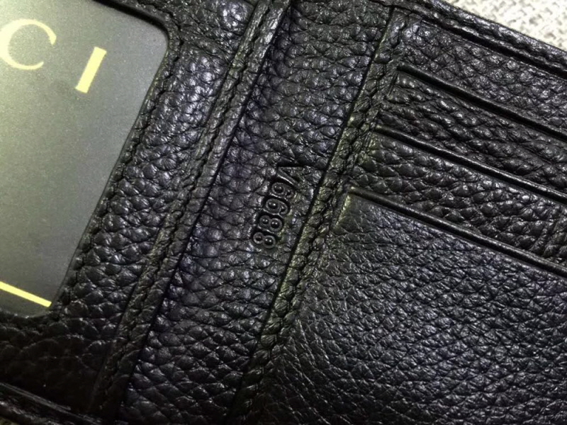 Gucci 구찌 남성용 클래식 반,장지갑 금장블랙