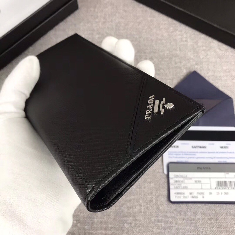 Prada 프라다 사피아노 장지갑 블랙,네이비