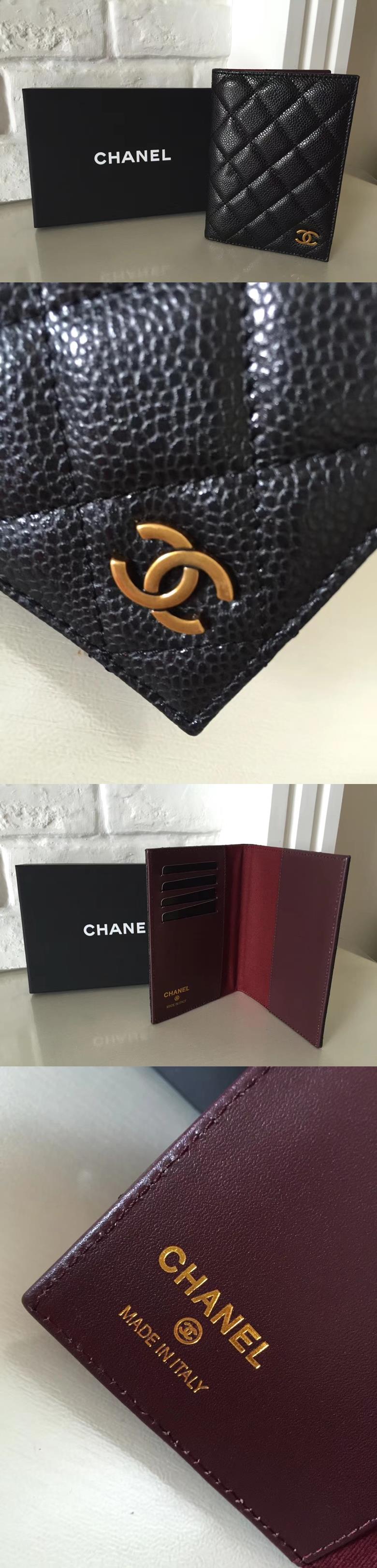 Chanel 샤넬 여권지갑 램스킨,캐비어 & 3가지 색상