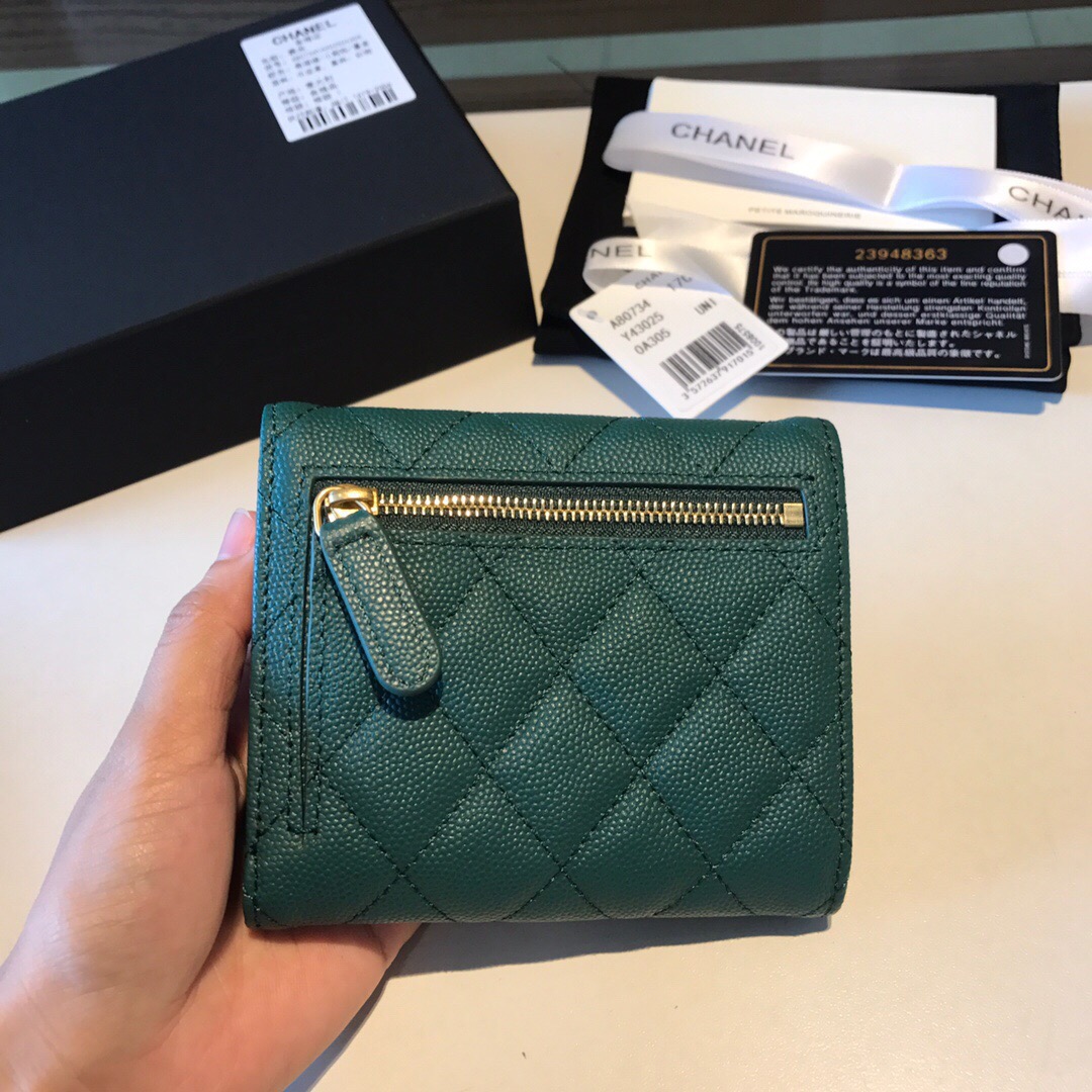  CHANEL 샤넬 캐비어 반지갑 11CM AS401052