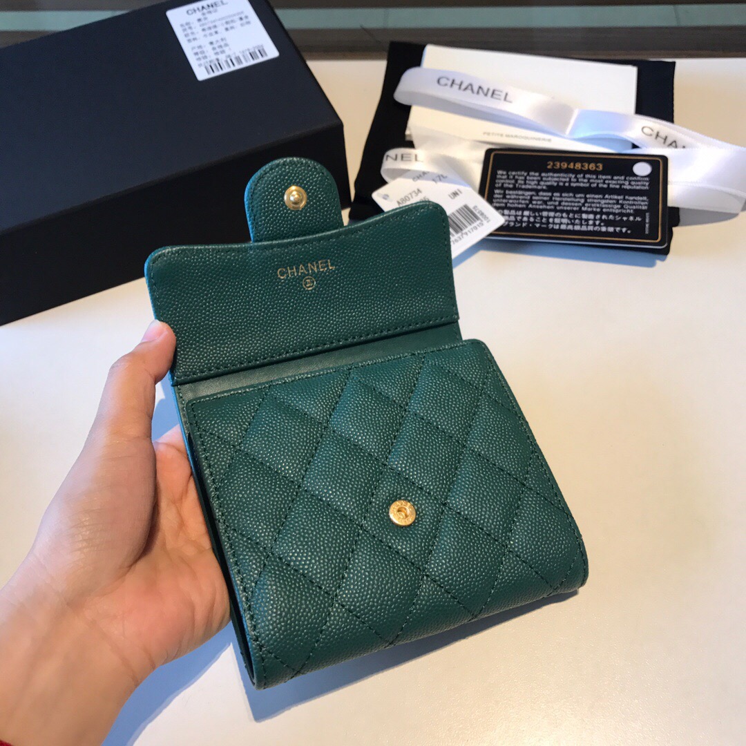  CHANEL 샤넬 캐비어 반지갑 11CM AS401052