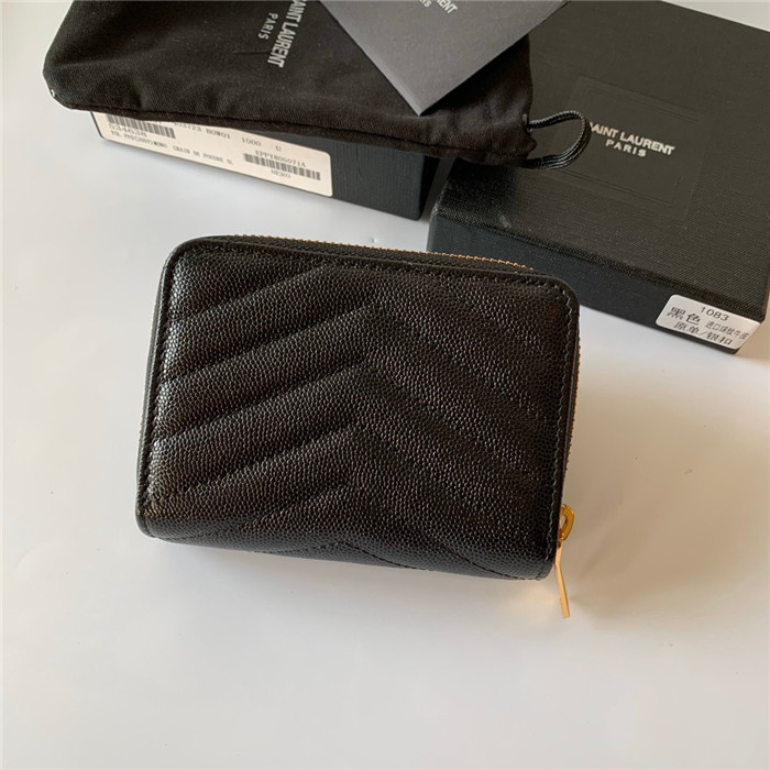  Saint Laurent 생로랑 캐비어 금장 반지갑 Y403723