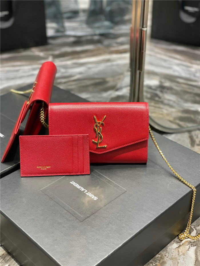 Saint Laurent 생로랑 업타운 엔벨로프 체인 지갑 607788