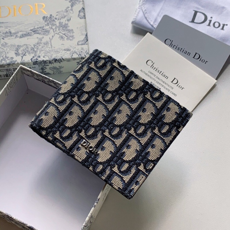  Dior 디올 오블리크 자카드 반지갑