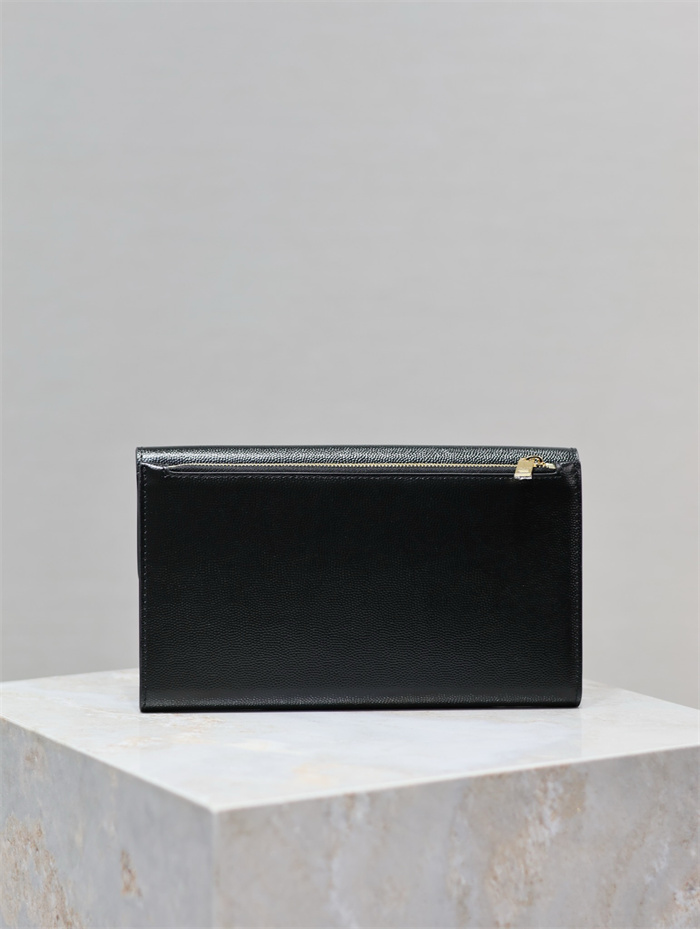 SAINT LAURENT 생로랑 업타운 샤이니 크로커다일 엠보 가죽 라지 장지갑 582124 2024/신상
