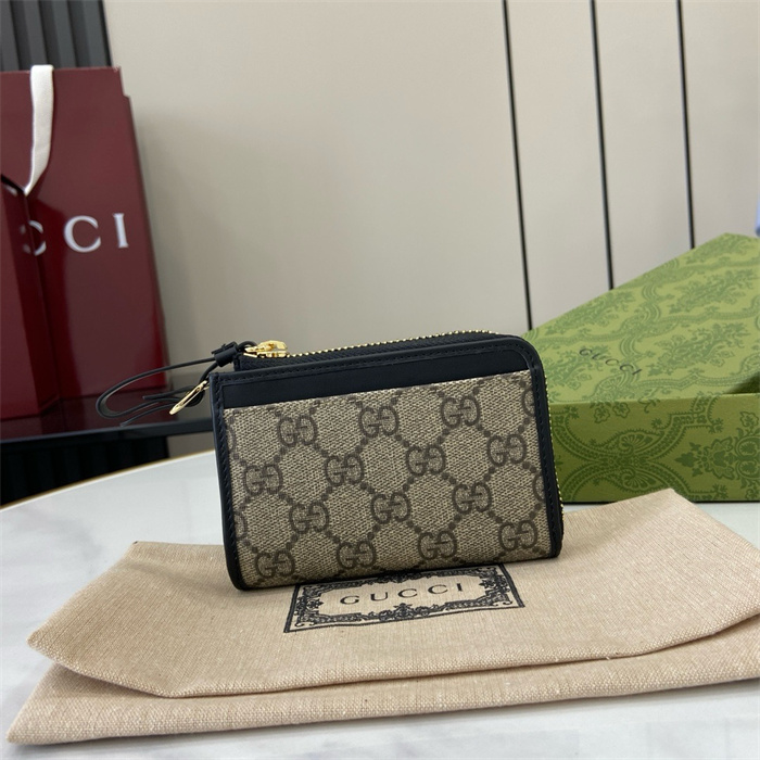 GUCCI 구찌 GG 엠블럼 지퍼 카드 케이스 821804 2COLOR