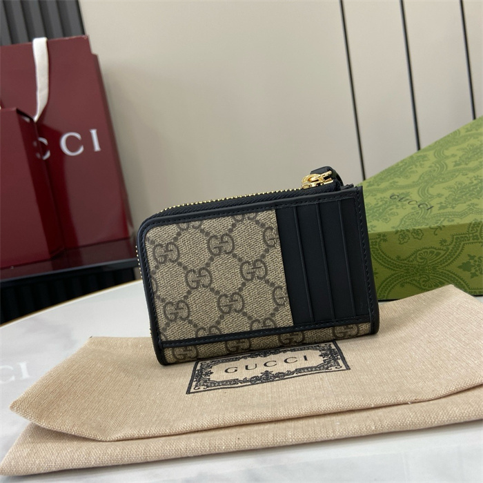 GUCCI 구찌 GG 엠블럼 지퍼 카드 케이스 821804 2COLOR