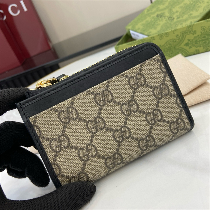 GUCCI 구찌 GG 엠블럼 지퍼 카드 케이스 821804 2COLOR