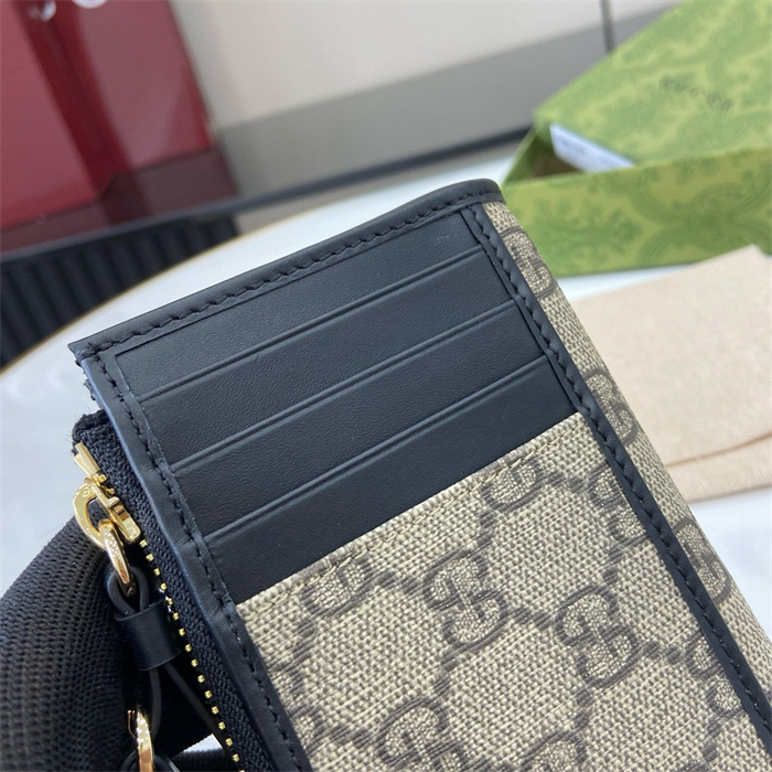 GUCCI 구찌 GG 엠블럼 지퍼 카드 케이스 821804 2COLOR