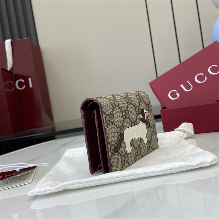 GUCCI 구찌 도그 디테일 GG 미니 반지갑 818767