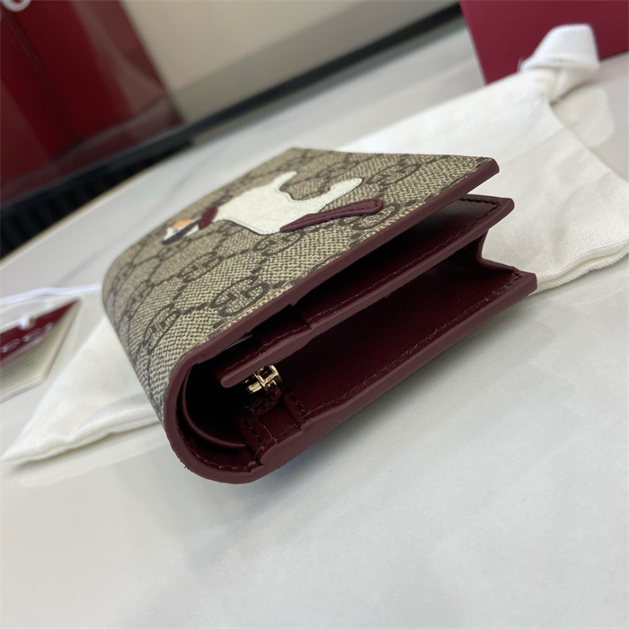 GUCCI 구찌 도그 디테일 GG 미니 반지갑 818767