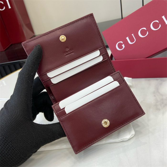 GUCCI 구찌 도그 디테일 GG 미니 반지갑 818767