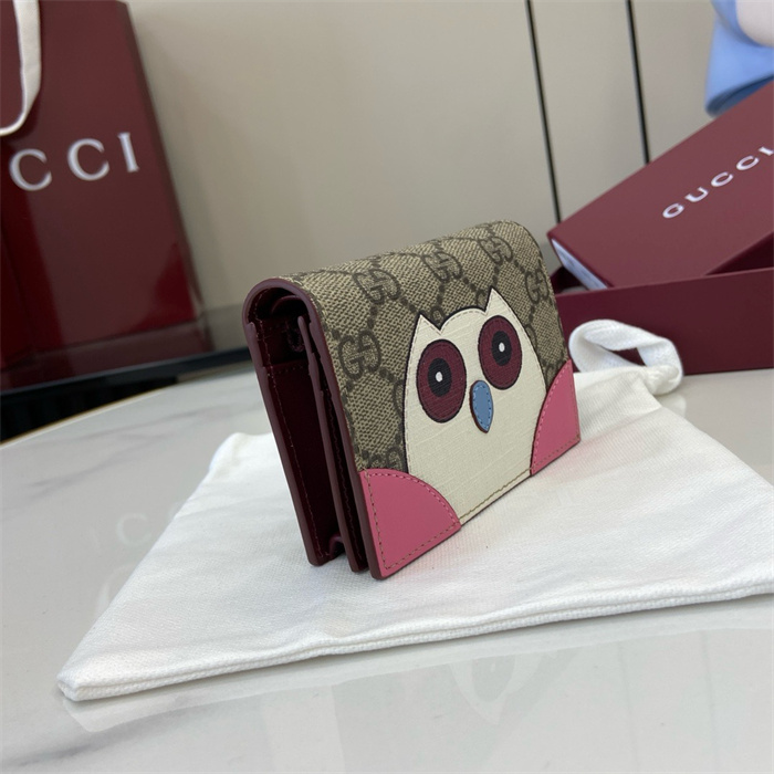 GUCCI 구찌 GG 부엉이 디테일 미니 반지갑 818767