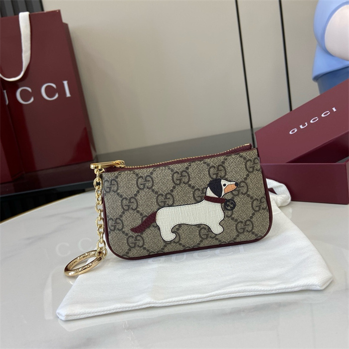 GUCCI 구찌 도그 디테일 GG 키 케이스 818768