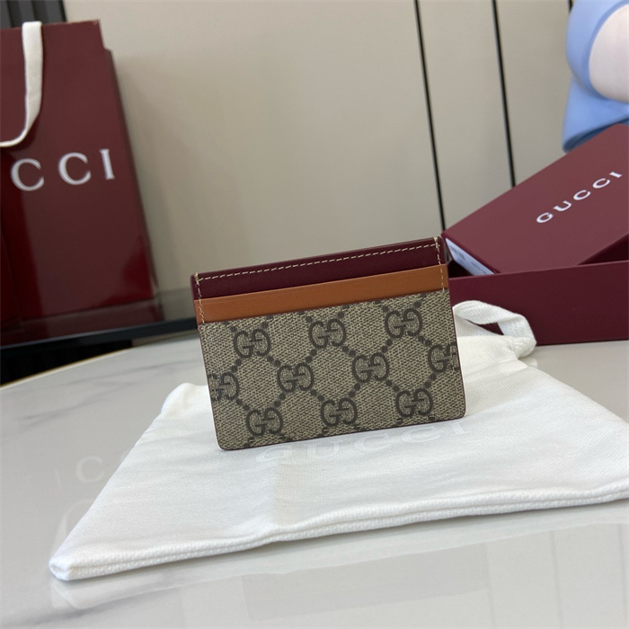 GUCCI 구찌 도그 디테일 바이컬러 GG 카드 케이스 818769