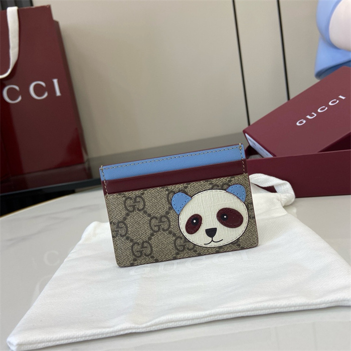 GUCCI 구찌 판다 디테일 바이컬러 GG 카드 케이스 818769